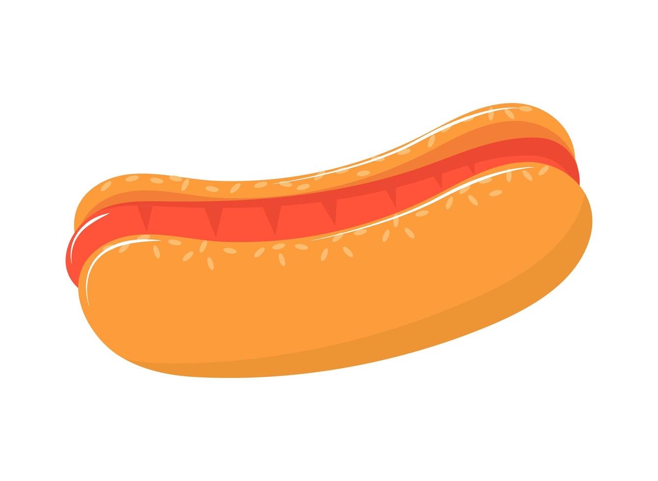 Hotdog-Fastfood vektor