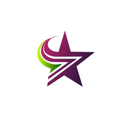 Stern-Logo-Design-Konzept-Vorlage vektor