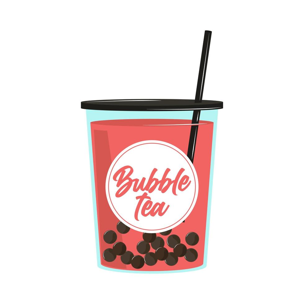 Bubble Tea Einwegbecher vektor