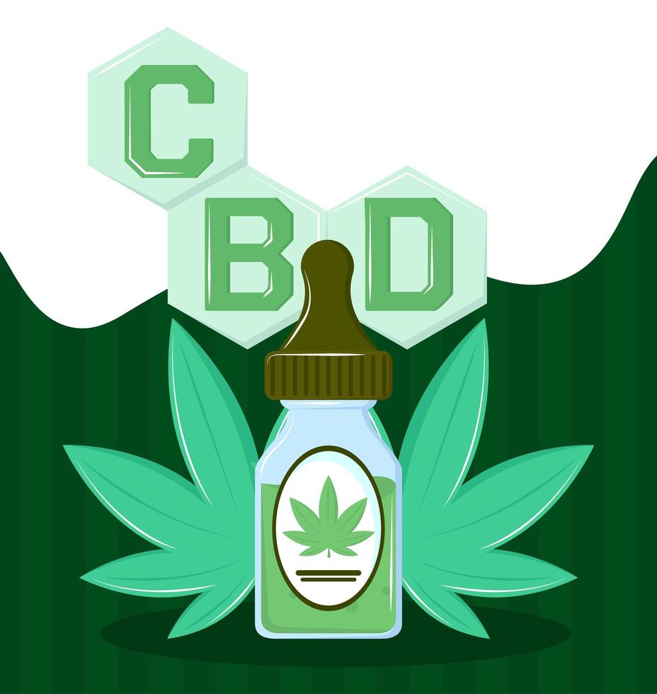 cbd, medizinisches cannabis vektor