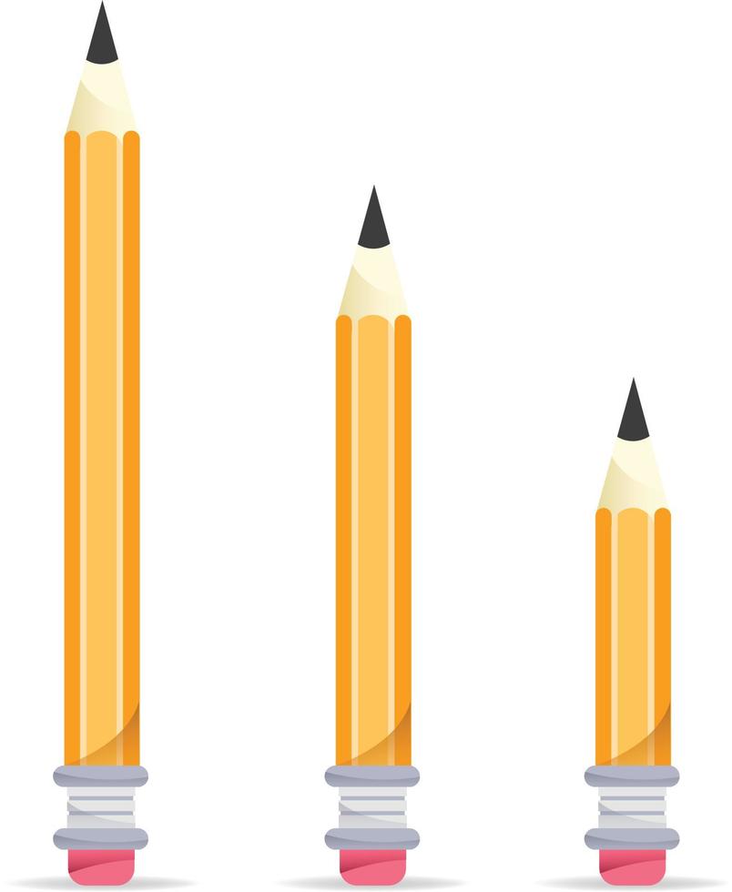 Bleistift gelb zwei vektor