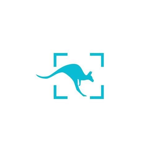 kangaroo logo design vektor ikon illustration element