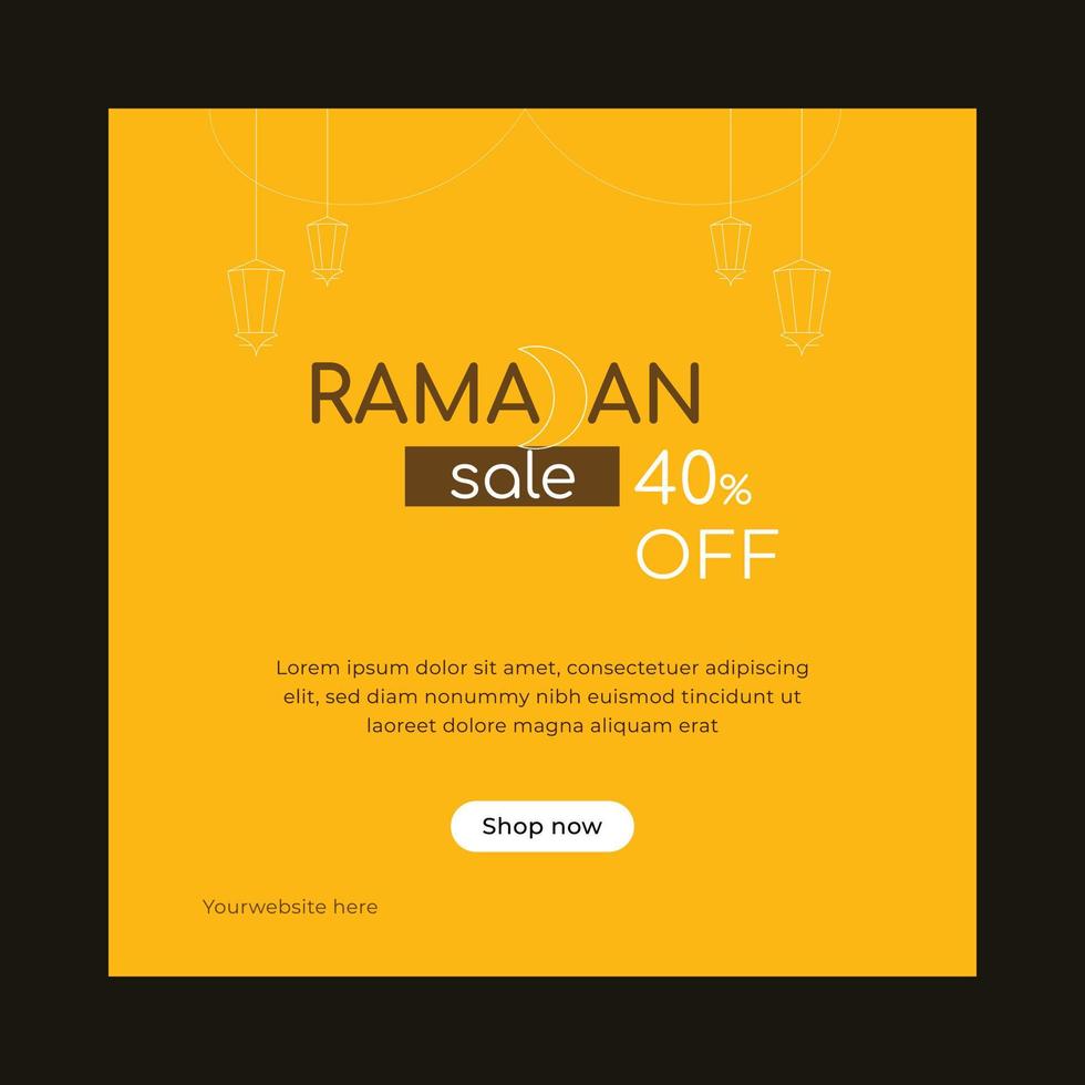 ramadan creative sale und superangebot social media post vektor