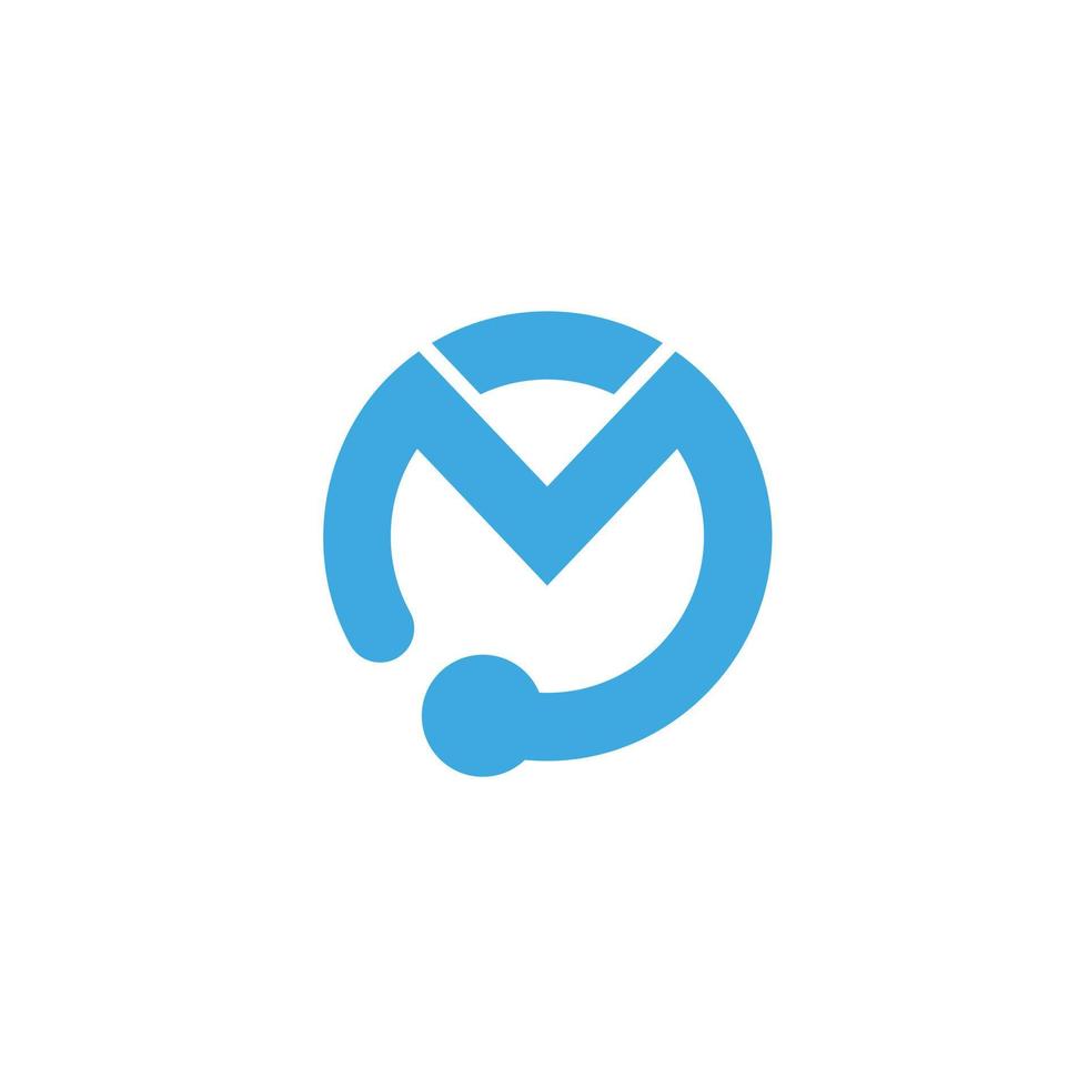 buchstabe m logo mit kreisform vektor