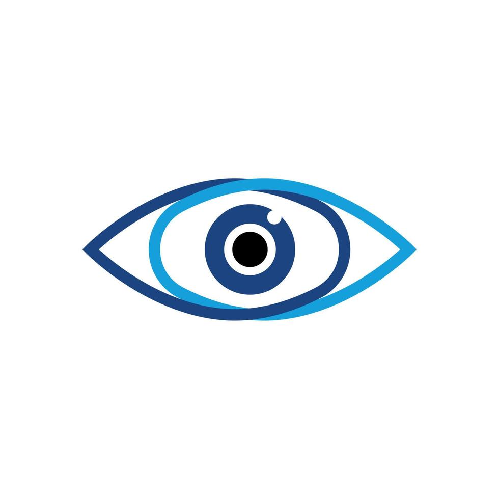 Logo-Design mit blauen Augen vektor