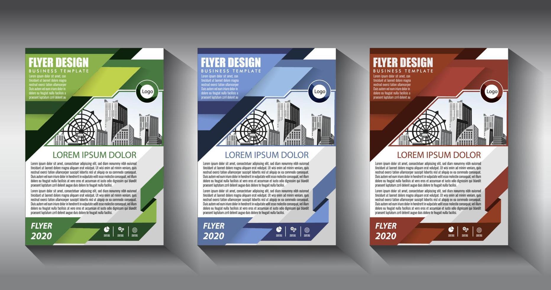 flyer business template broschürenlayout jahresbericht vektor