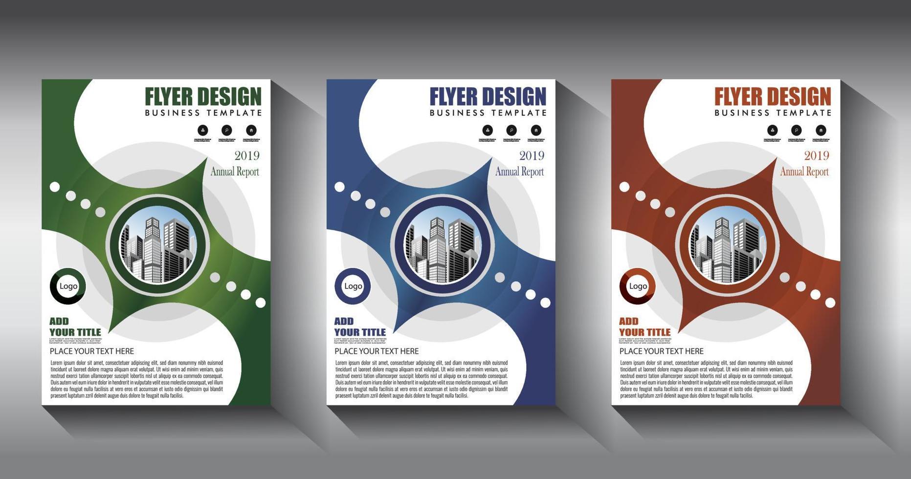 flyer business template broschürenlayout jahresbericht vektor