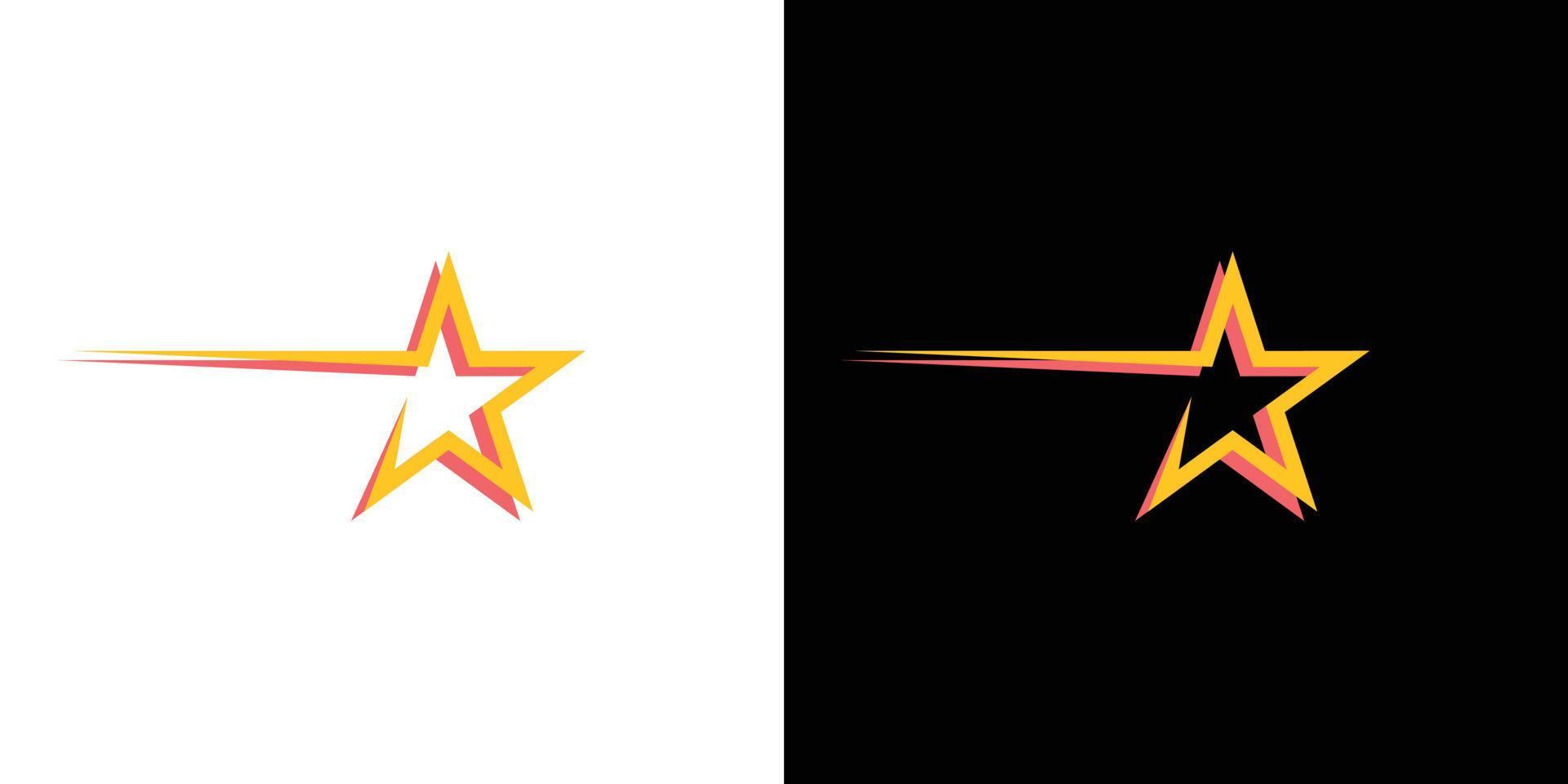 modern och elegant stjärna illustration logotyp design vektor