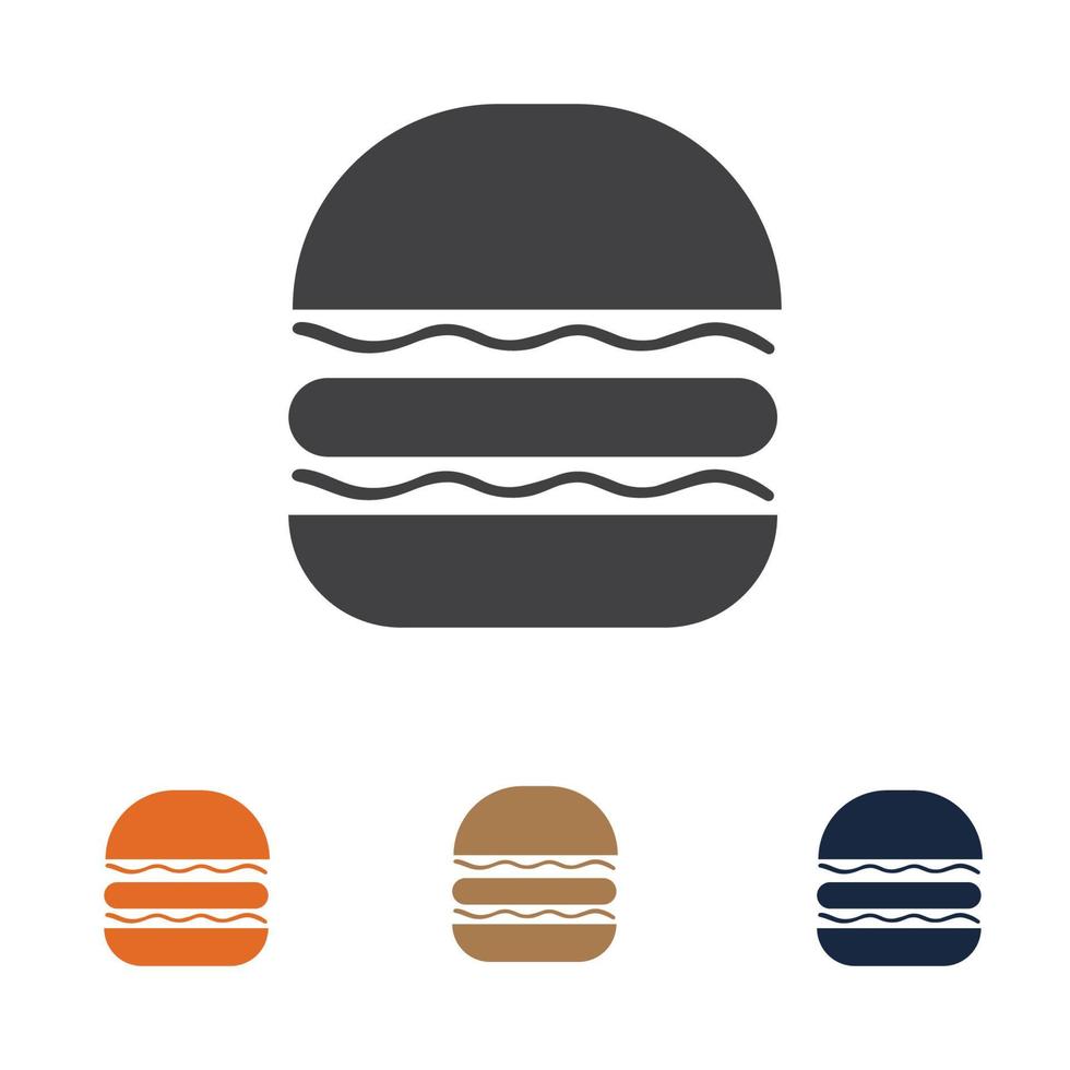 hamburgare logotyp design vektor