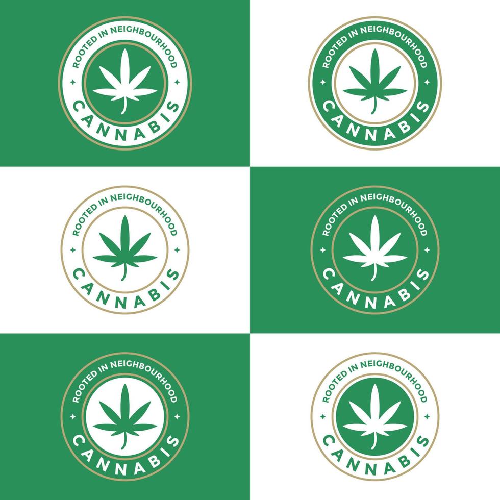 Cannabis-Logo-Design-Vorlage herunterladen vektor