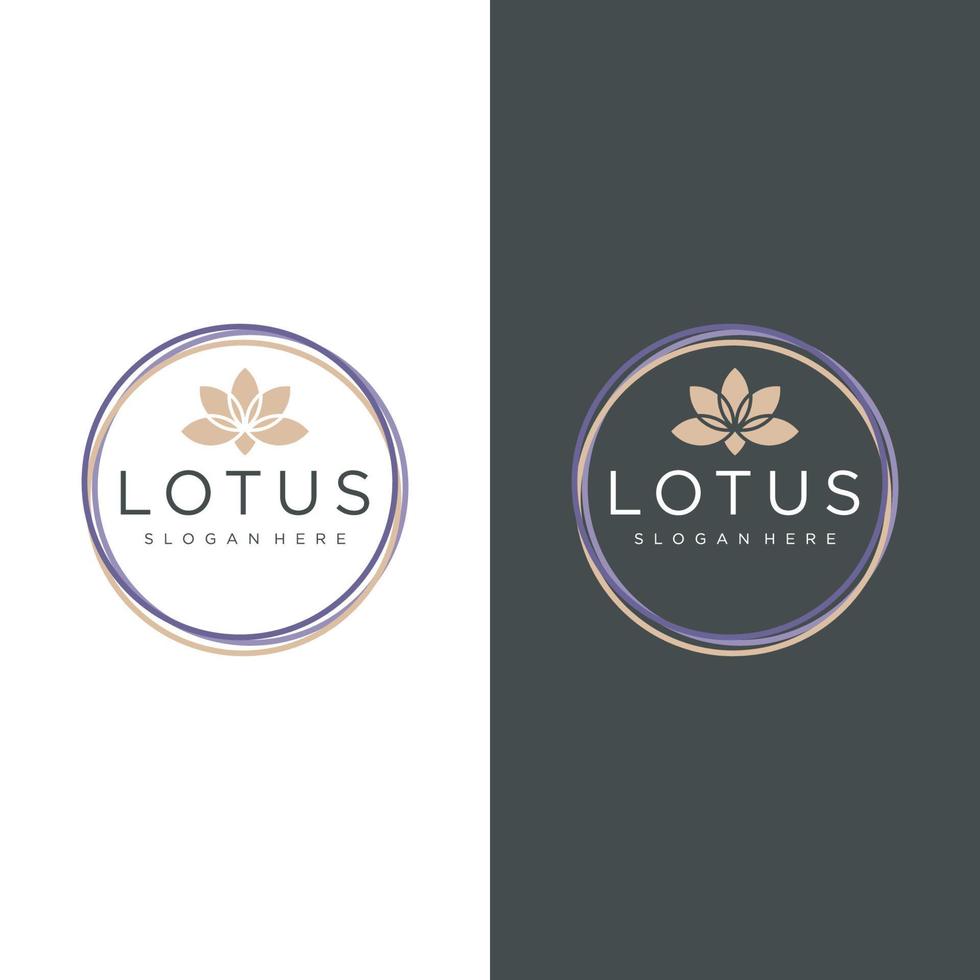 Lotus-Logo-Design-Vorlage herunterladen vektor