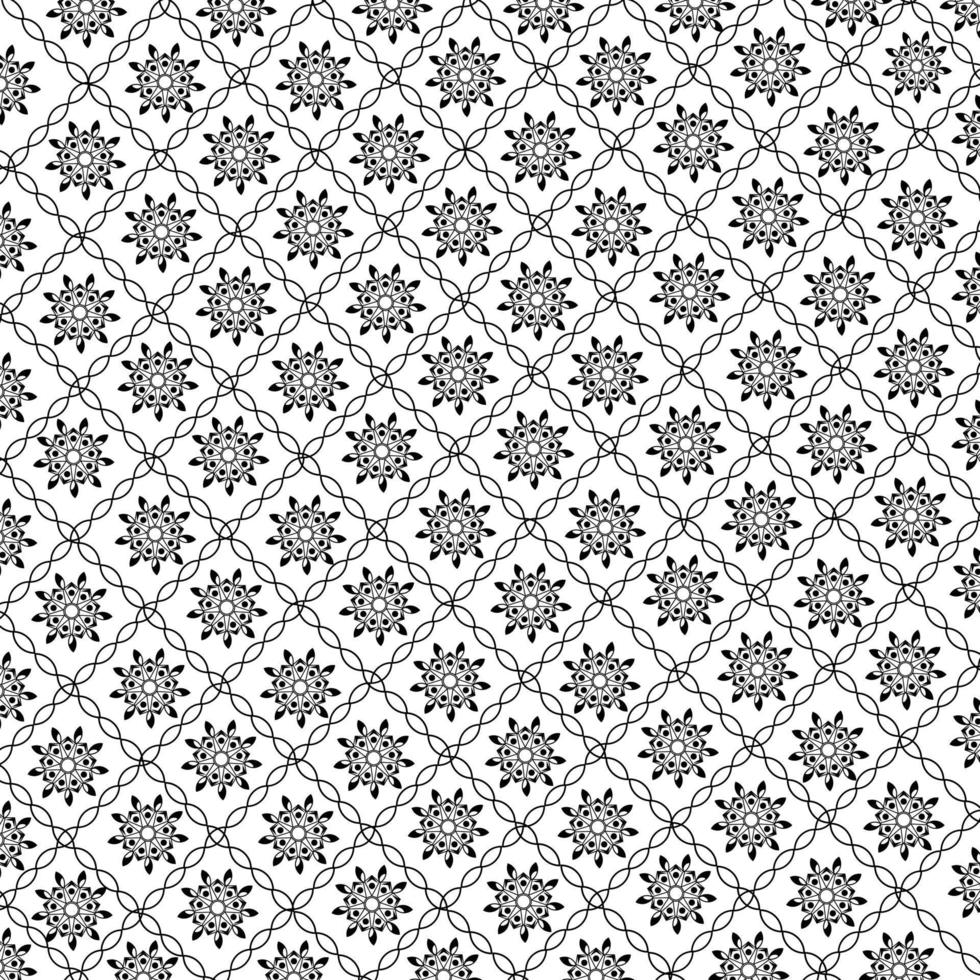 geometrisches Muster des grauen Blumenmandala auf weißem Hintergrundvektor im Illustrationsgrafikvektor vektor