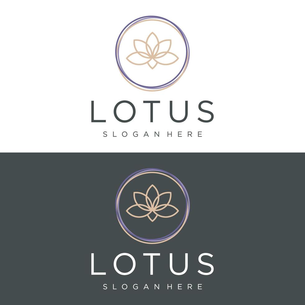 Lotus-Logo-Design-Vorlage herunterladen vektor