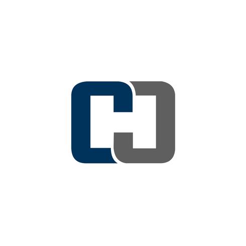 Buchstabe CH Logo-Design-Konzept-Vorlage vektor