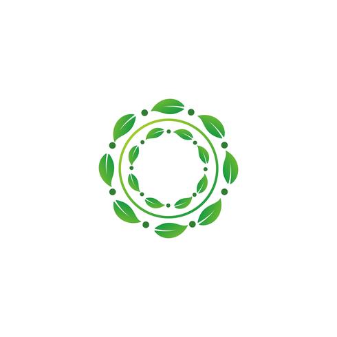 naturblad logo design vektor illustration ikon element