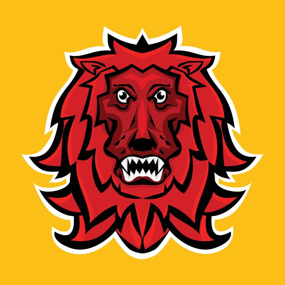 head lion esports logotyp, aggressiv maskot för ditt lagspel vektor