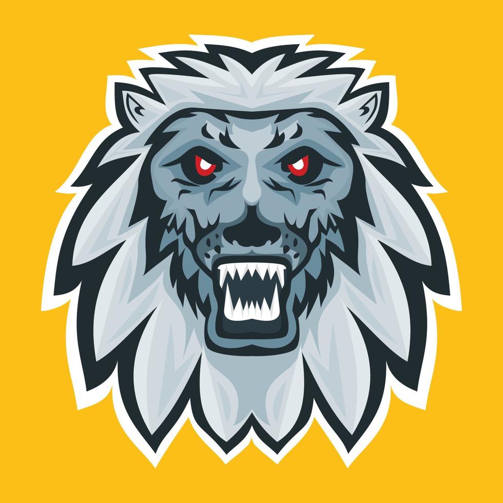 head lion esports logotyp, aggressiv maskot för ditt lagspel vektor