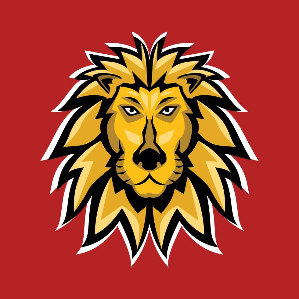 Head Lion Esports Logo, aggressives Maskottchen für Ihr Teamspiel vektor