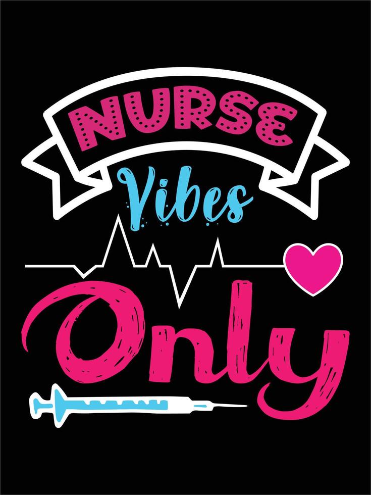 Krankenschwestertypografie-T-Shirts zitiert Design vektor