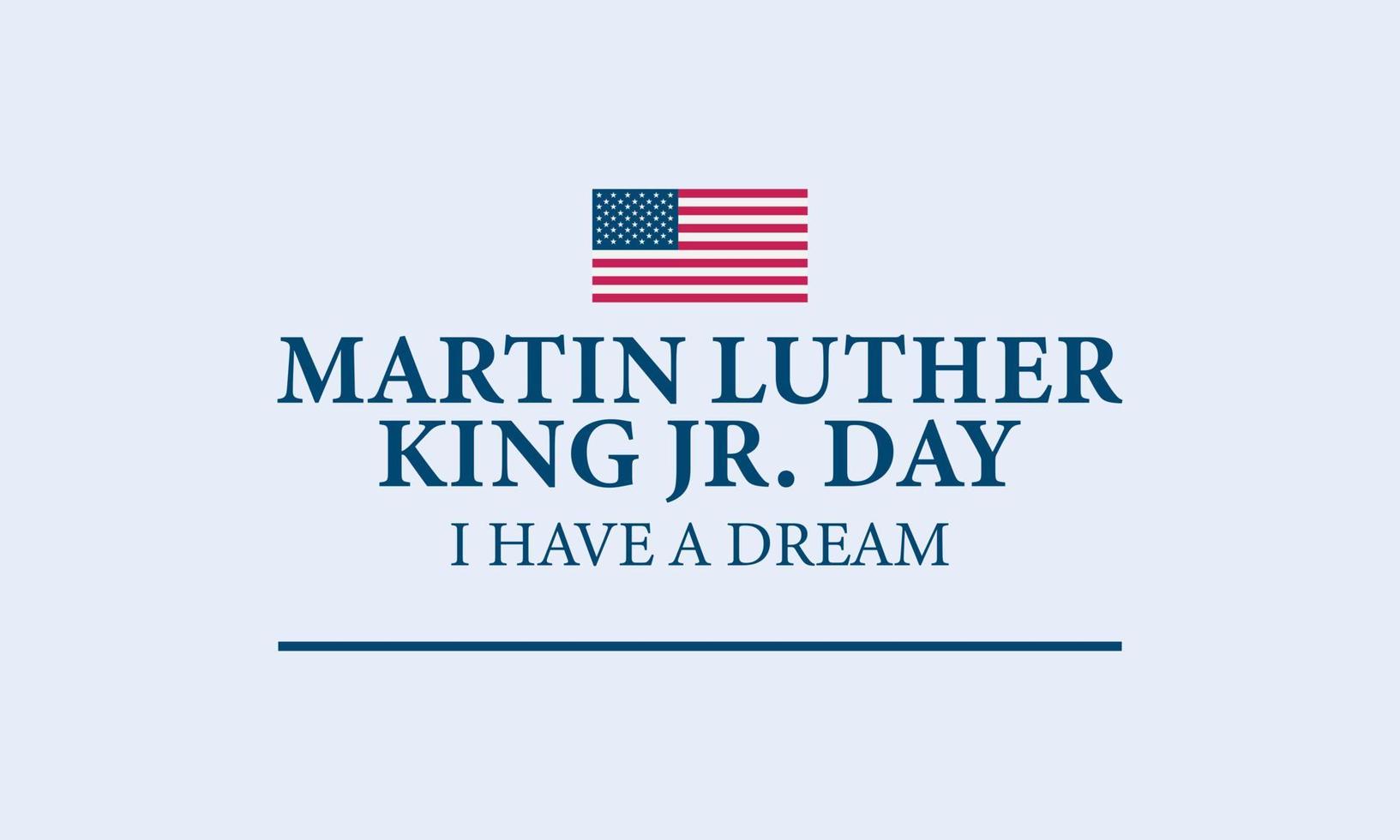 Vereinigte Staaten von Amerika Martin Luther King jr. Tag Hintergrunddesign. vektor