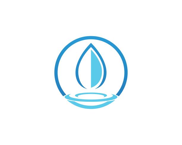 Wassertropfen Logo Template-Vektorillustrationsdesign vektor