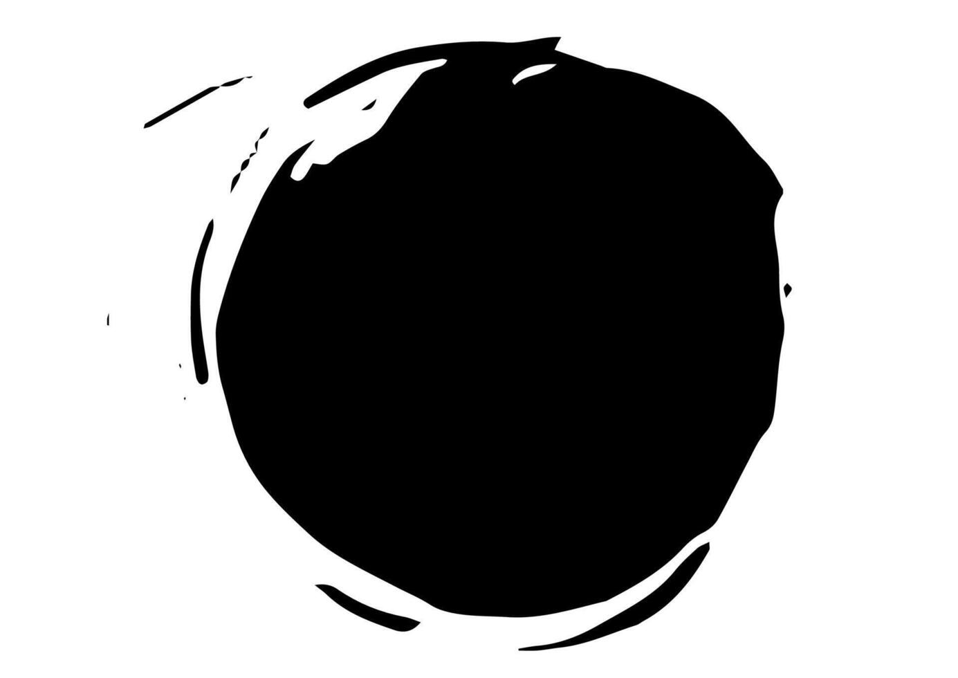 schwarze Fleck-Spritzerkreis-Vektorillustration lokalisiert auf weißem Hintergrund vektor