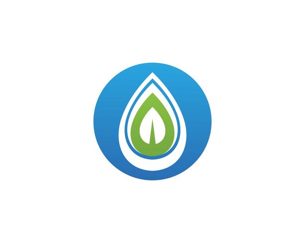 Wassertropfen Logo Template-Vektorillustrationsdesign vektor