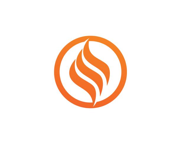 Feuer Flamme Logo Template-Vektor-Symbol Öl, Gas und Energie-Logo-Konzept vektor