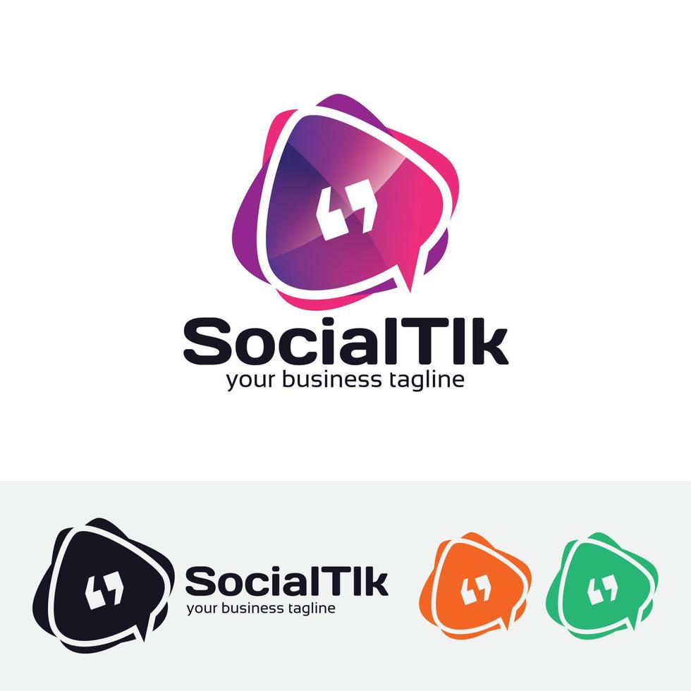 Social-Talk-Vektor-Logo-Design vektor