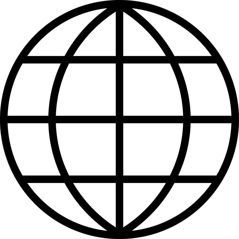 Globus, Erde, Welt, Planetenumrissvektorsymbol. vektor