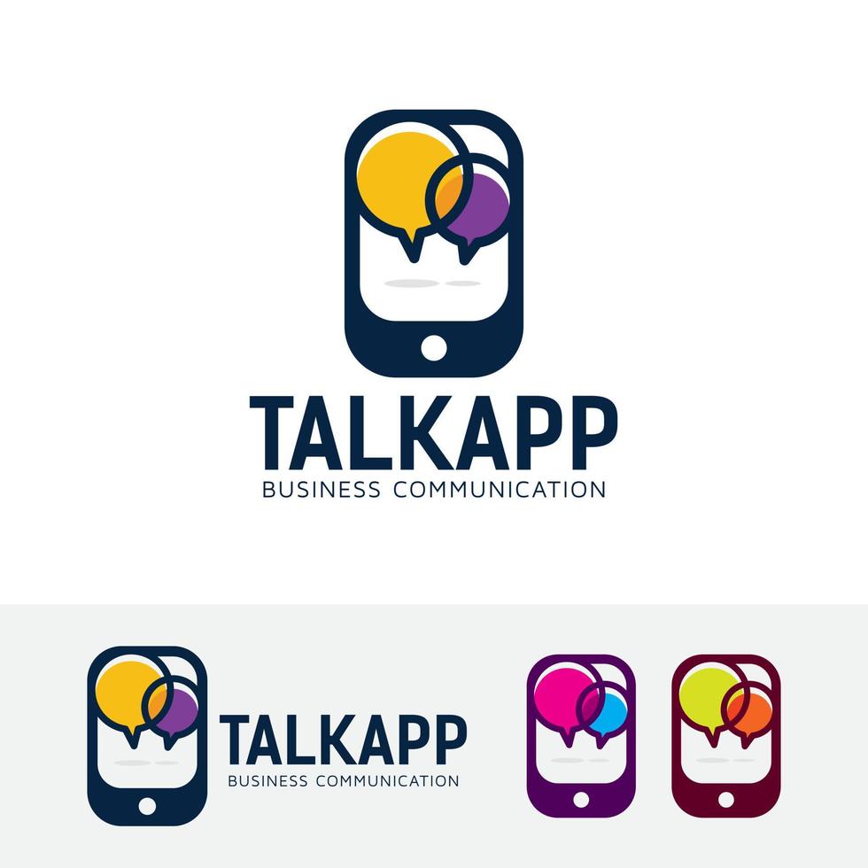 Talk-Apps-Vektor-Logo-Vorlage vektor