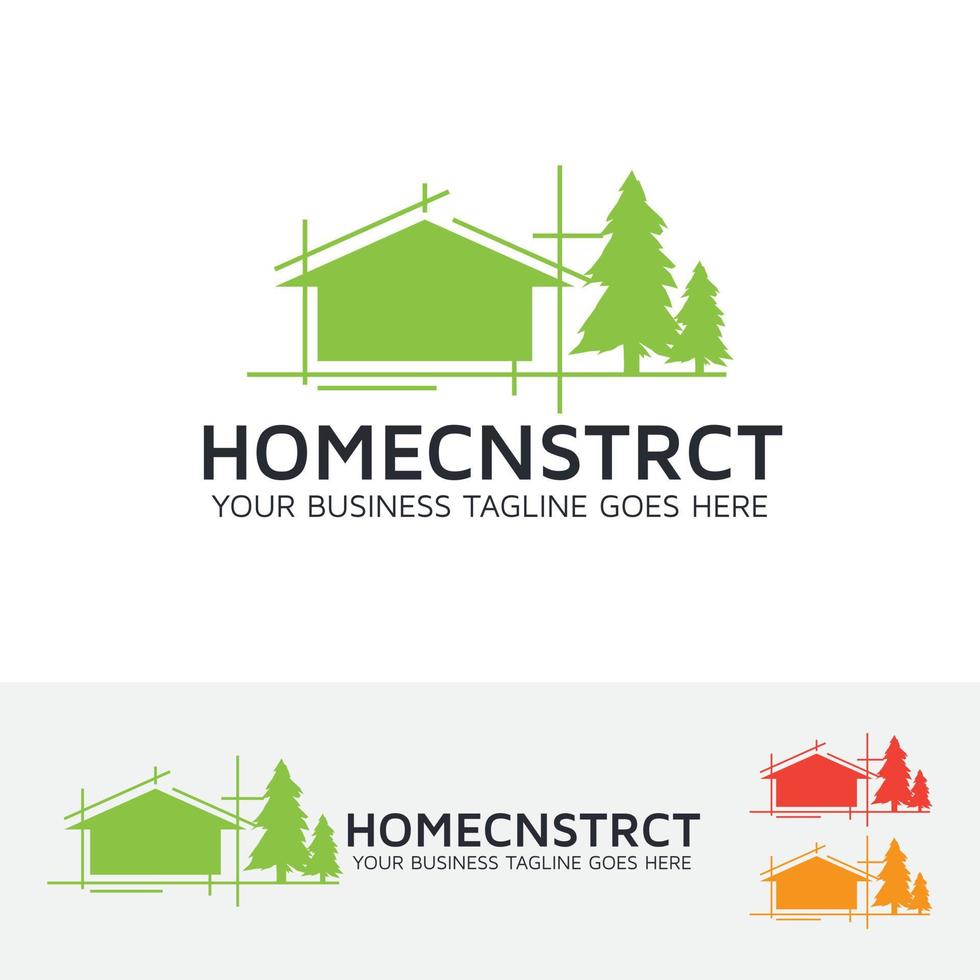 Logo-Design für den Hausbau vektor