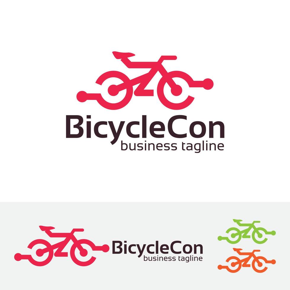 cykel ansluta koncept logotyp design vektor