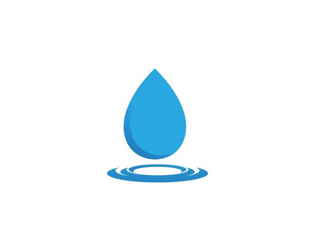 Wassertropfen Logo Template-Vektorillustrationsdesign vektor
