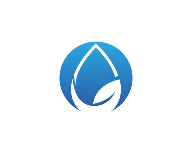 Wassertropfen Logo Template-Vektorillustrationsdesign vektor