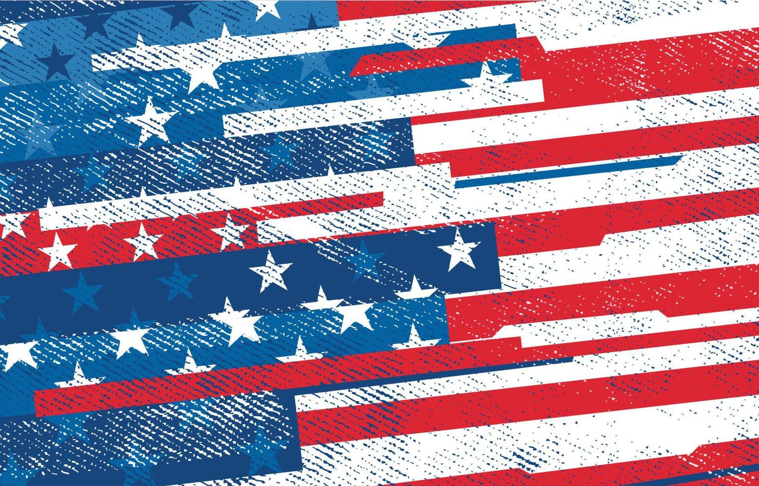 nödställda dramatiska amerikanska flaggan bakgrund vektor