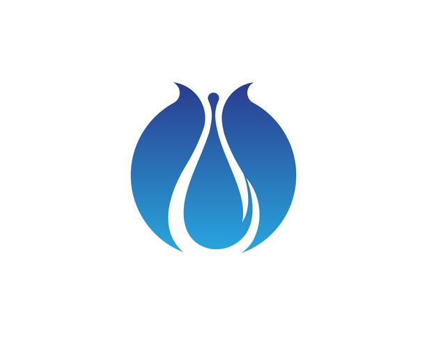 Wassertropfen Logo Template-Vektorillustrationsdesign - Vektor