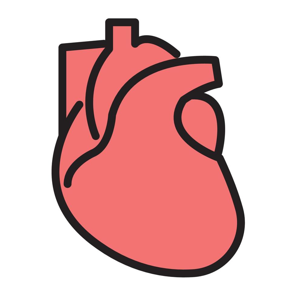 mänskligt hjärta ikon för webbplats, symbol, presentation redigerbar vektor