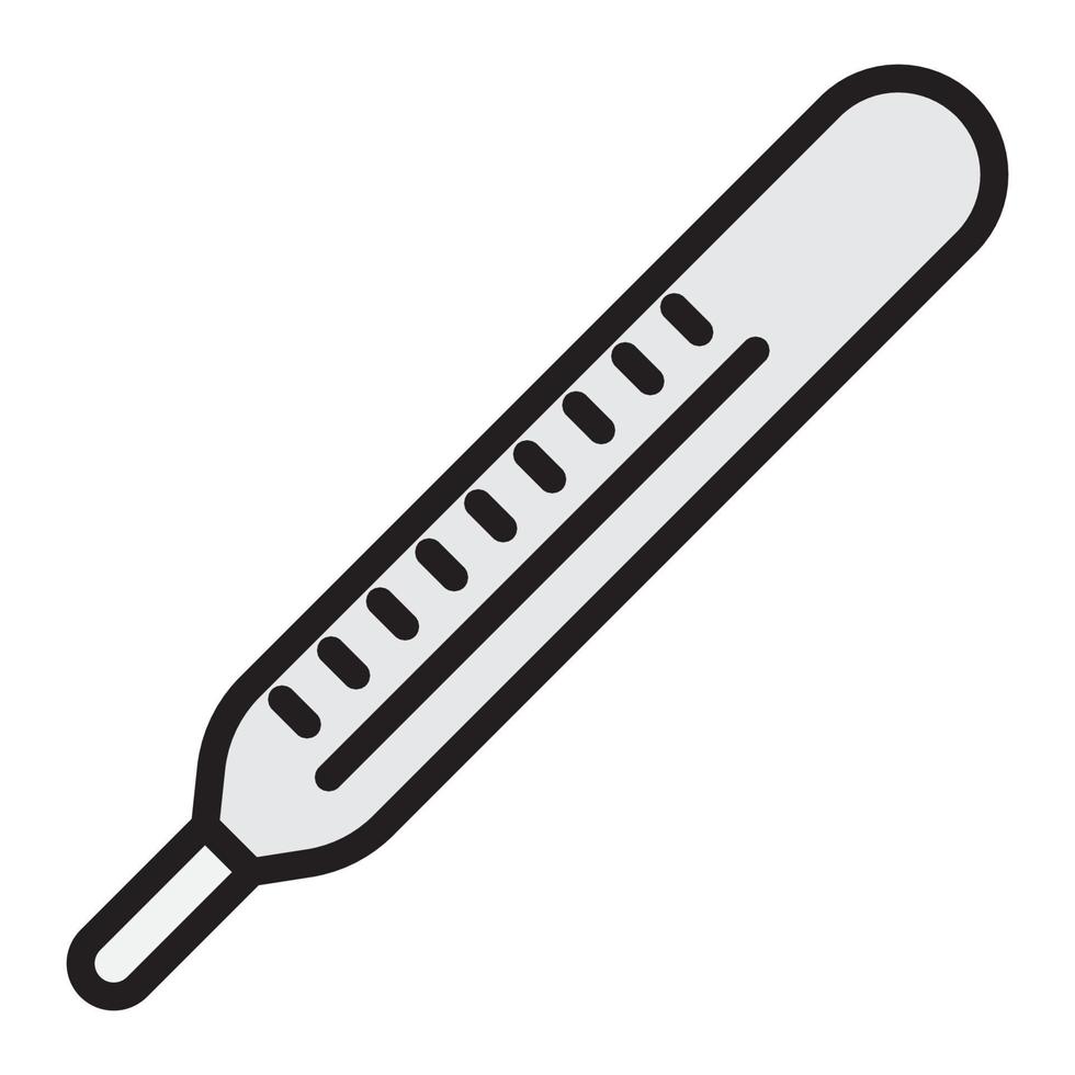 Thermometer-Symbol für Website, Symbol, Präsentation editierbarer Vektor