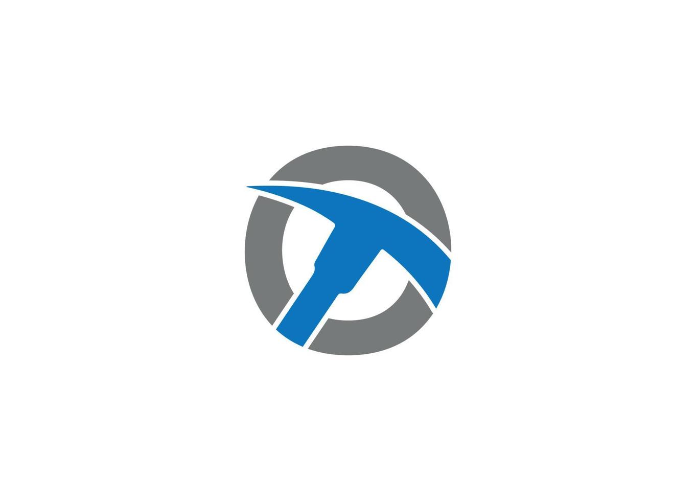 ot-Logo-Design-Vektorvorlage mit weißem Hintergrund vektor