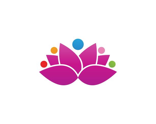 Lotus Flower Sign för Wellness, Spa och Yoga vektor