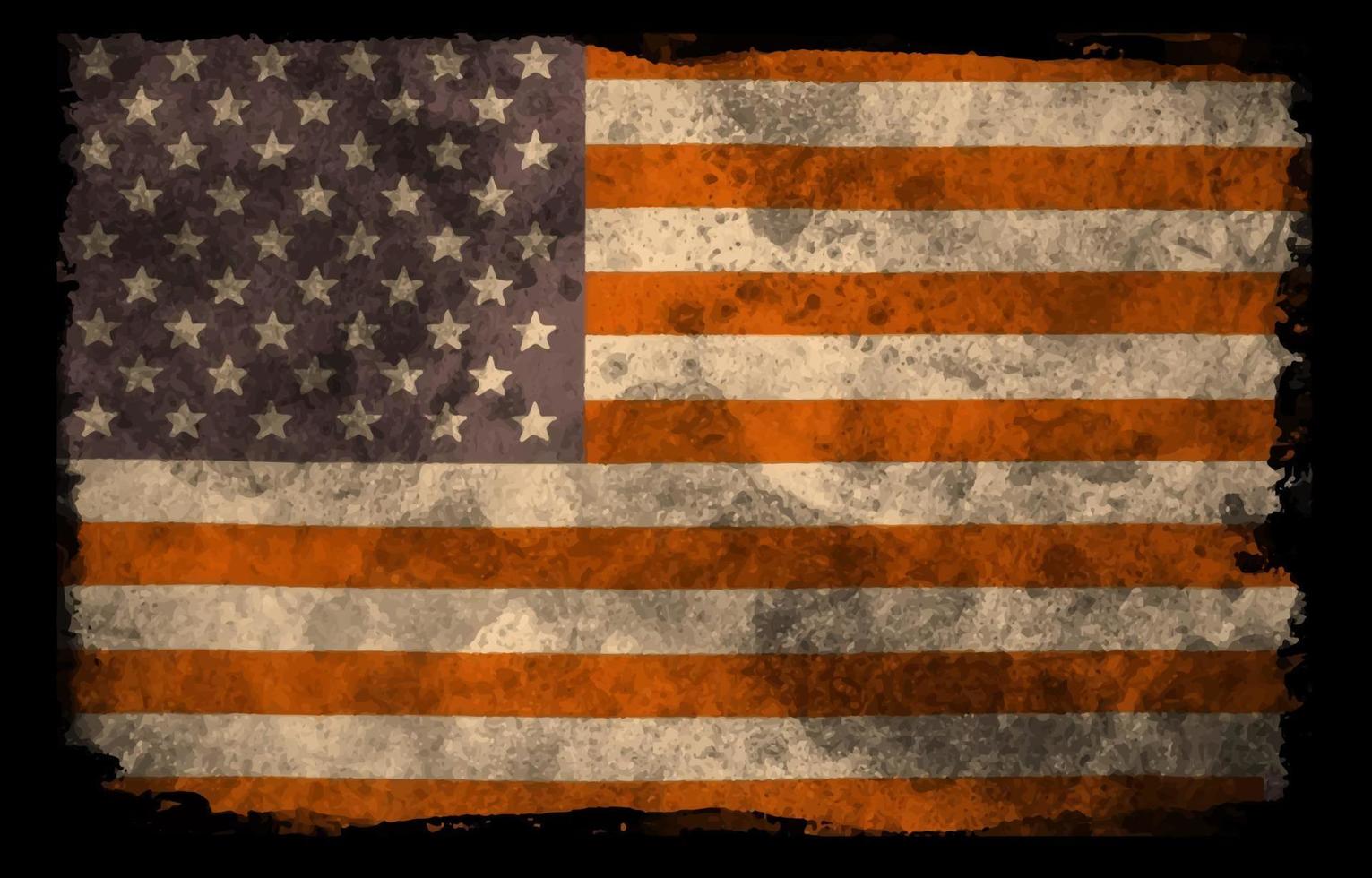 vintage nödställda amerikanska flaggan bakgrund vektor
