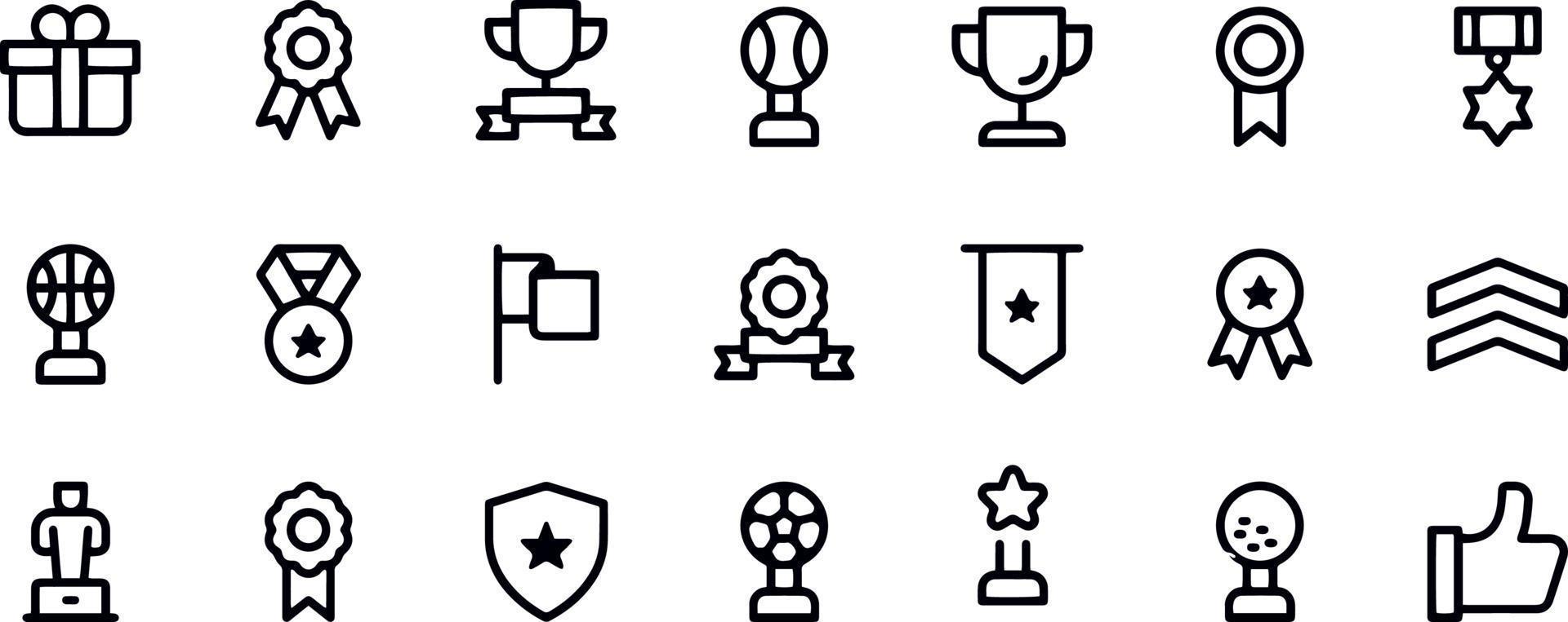 utmärkelser ikoner vektor design