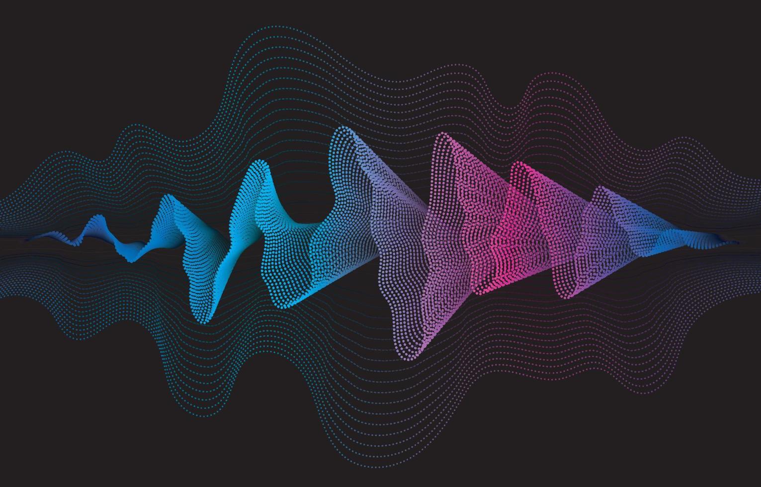 digitales Schallwellen-Equalizer-Muster vektor