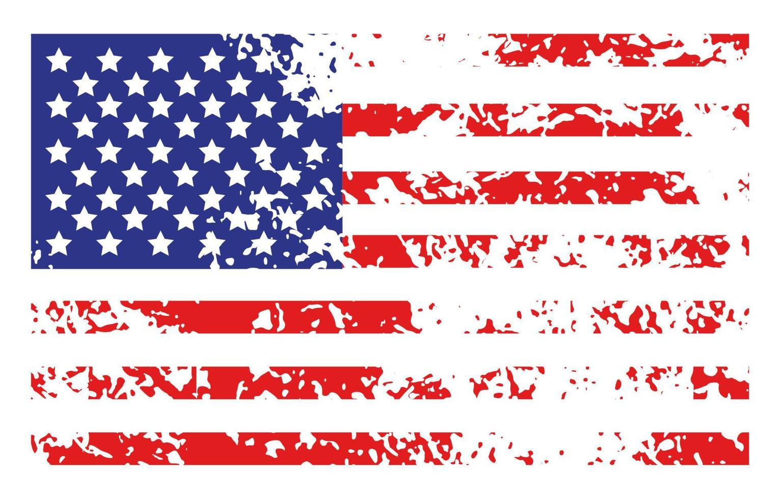 nödställda amerikanska flaggan splash grunge bakgrund vektor