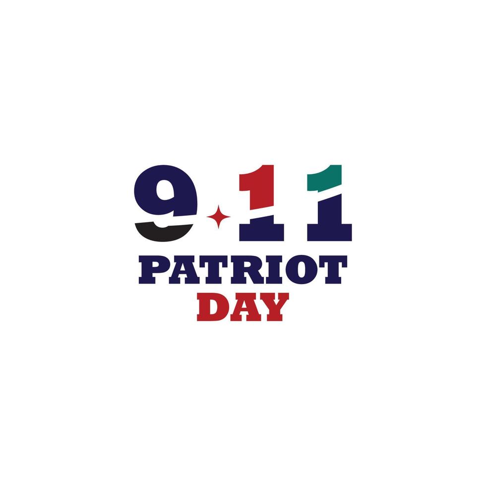 11. September. Patriot-Tag. wir werden niemals vergessen. Entwurf für Postkarte vektor