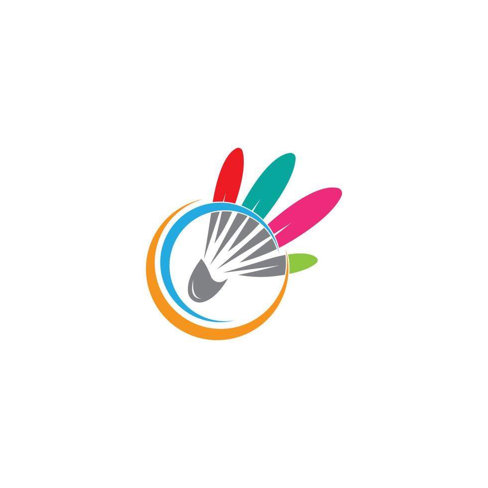 Badminton-Logo-Vektorsymbol-Illustrationsdesignvorlage. Badminton-Federball-Symbol-Logo. Badminton-Sport-Logo-Vorlagenvektor. Sportverein-Logo-Konzept vektor