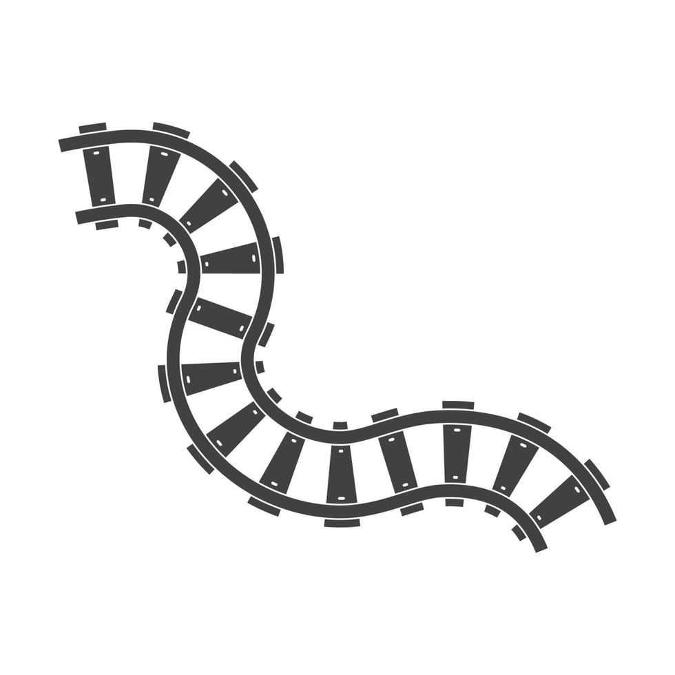 Flaches Design des Eisenbahnillustrationsvektors vektor