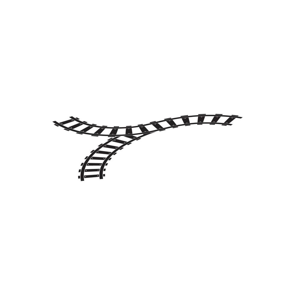 Flaches Design des Eisenbahnillustrationsvektors vektor