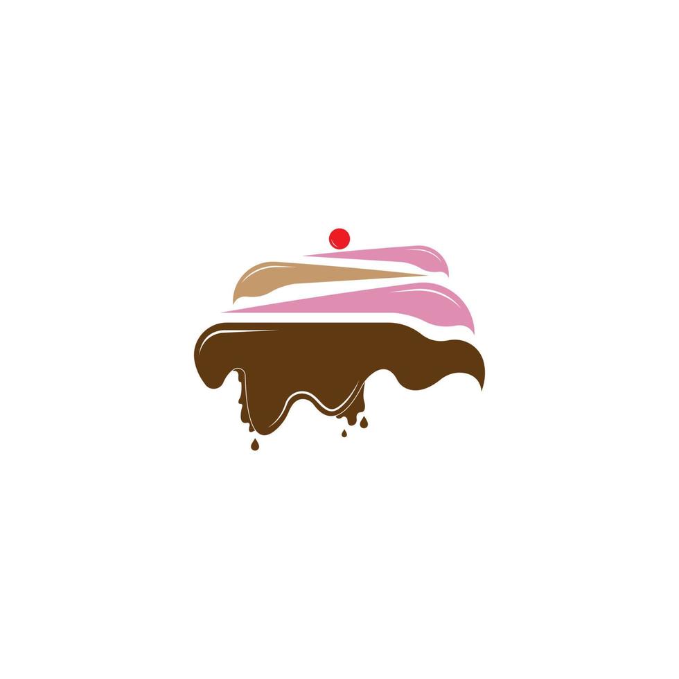 Kuchen Bäckerei Logo Design Vektor
